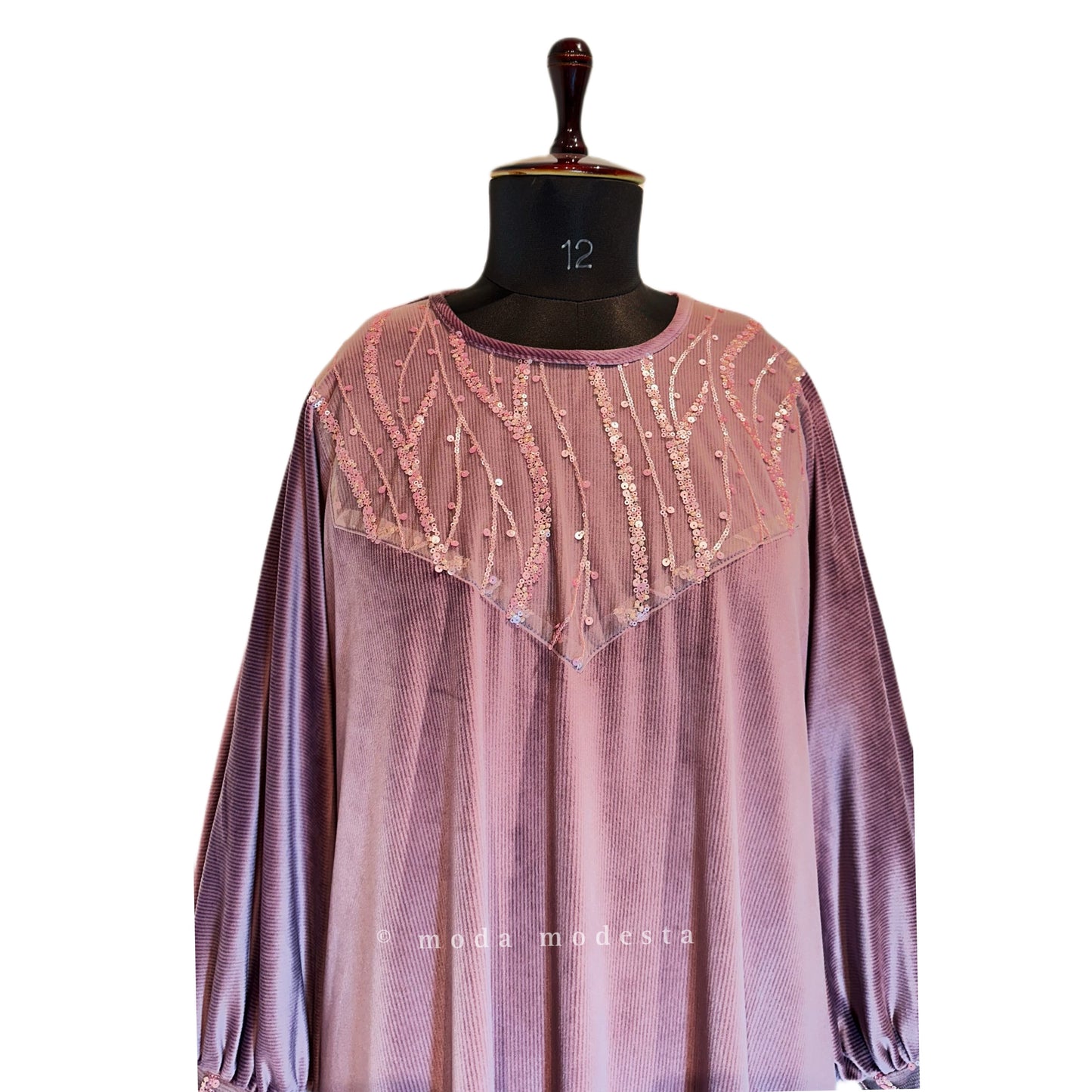 Lilac Plush Velvet Abaya