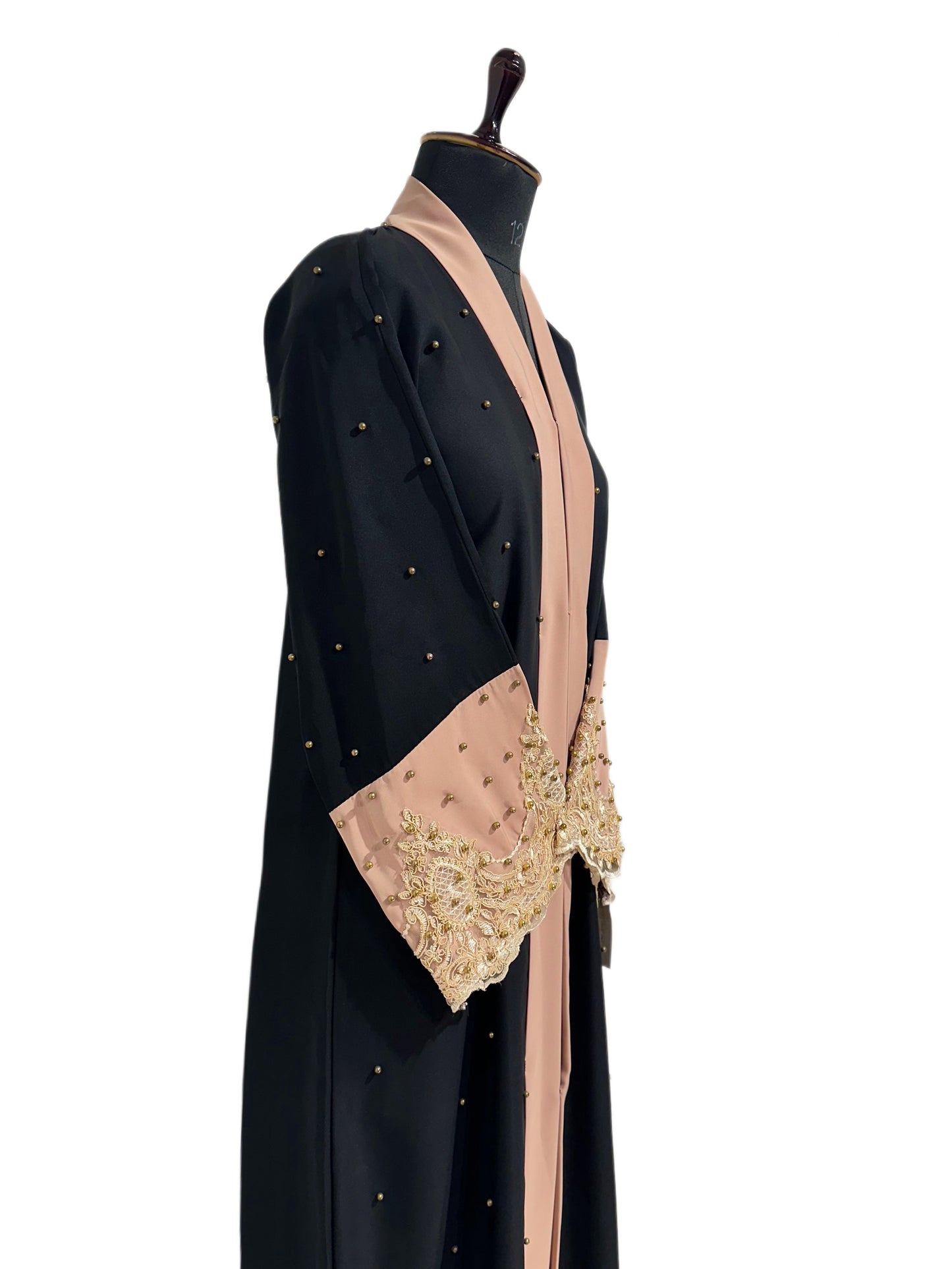 Luxurious Golden Pearled Abaya